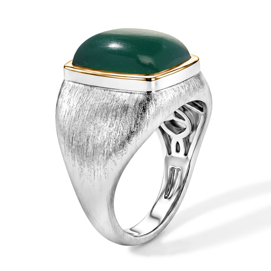 EverTrue Verde Onyx Ring, Bronze mit Platin E-Beschichtung - 6,49 ct.