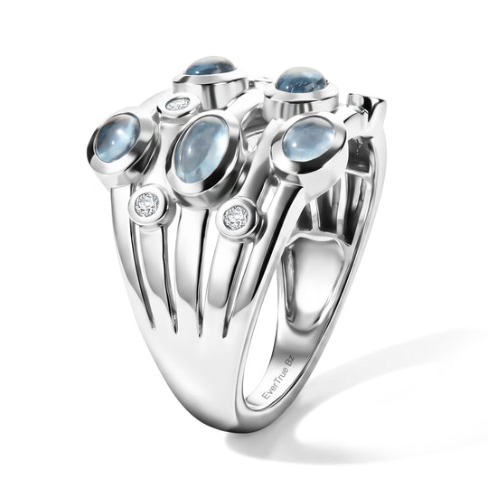 EVER TRUE Milchiger Aquamarin Ring Reine Bronze (Größe 17.00) ca. 1,57 ct