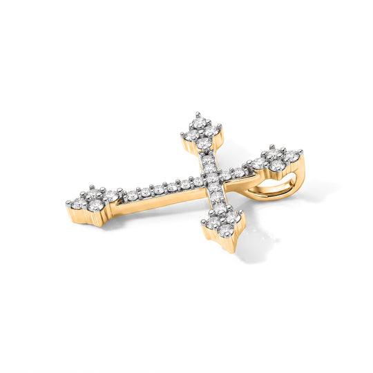 LUXURIANT DIAMOND - Lab Grown Diamant SI-GH Anhänger 925 Silber 750 Gelbgold vermeil ca. 0.33 ct