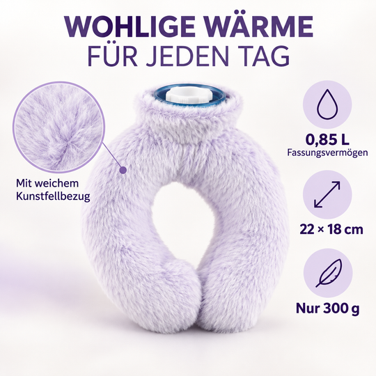 hotwater bag capacity:0.85L size 22*18 Weight:300g matrial: synthetic fur colour:dark grey