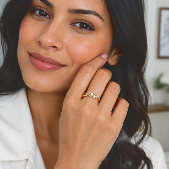 EVER TRUE Weißer Diamant Ring Nickelfreies Messing (Größe 19.00) ca. 0,03 ct