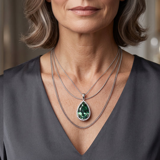 D'Joy Paraiba Moissanit Anhänger 925 Silber Rhodiniert ca. 11,42 ct.