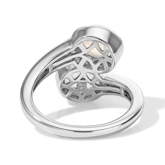 EVER TRUE Milky Aquamarin, Regenbogen Mondstein Ring Reine Bronze (Größe 21.00) ca. 2.71 ct
