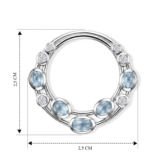 D'Joy Milchiger Aquamarin Anhänger 925 Silber Rhodiniert ca. 1.27 ct
