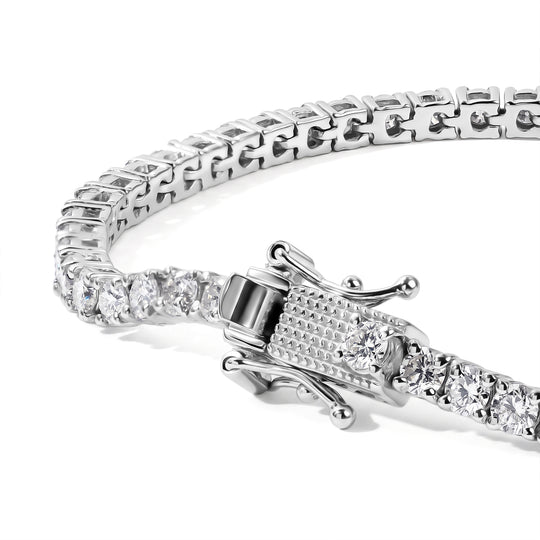 D'Joy Moissanit Armband ca. 19 cm 925 Silber Rhodiniert ca. 5,24 ct.