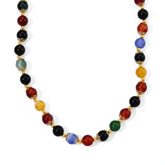 Grüner Aventurin Halskette ca. 45 cm Reine Legierung Goldton ca. 240.00 ct