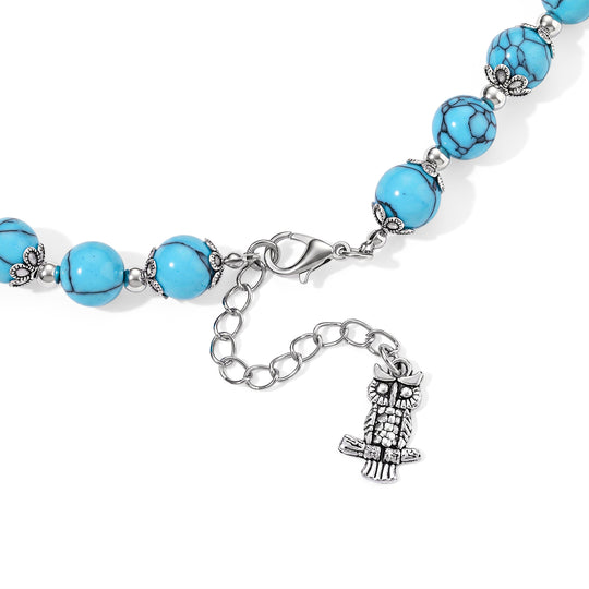 Blauer Howlit Halskette ca. 45 cm Reine Legierung ca. 230.00 ct