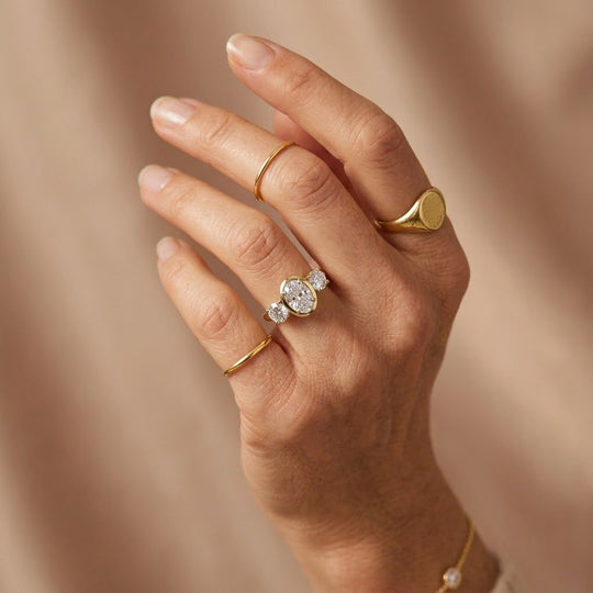 LUXURIANT DIAMOND - Lab Grown Diamant SGL zertifiziert SI-GH Ring SGL zertifiziert 925 Silber Rhodiniert (Größe 18.00) ca. 3.00 ct