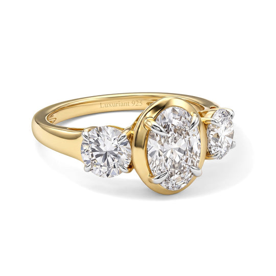 LUXURIANT DIAMOND - Lab Grown Diamant SGL zertifiziert SI-GH Ring SGL zertifiziert 925 Silber Rhodiniert (Größe 18.00) ca. 3.00 ct