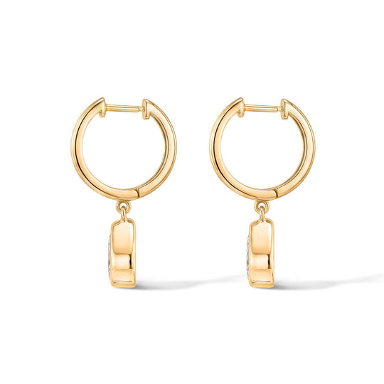LUXURIANT 0,82 ct. SGL zertifizierte VS-EF Labor Diamant Ohrringe, 925 Silber 750 Gelbgold Vermeil
