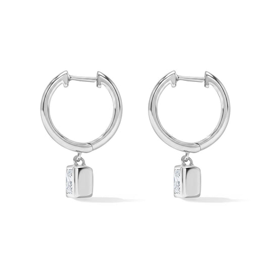 LUXURIANT 1,06 ct. SGL zertifizierte VS-EF Labor Diamant Ohrringe, 925 Silber rhodiniert
