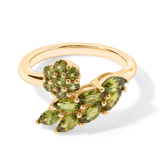 EverTrue Peridot Arizona Ring, Bronze mit Gelbgold E-Beschichtung - 1,45 ct.