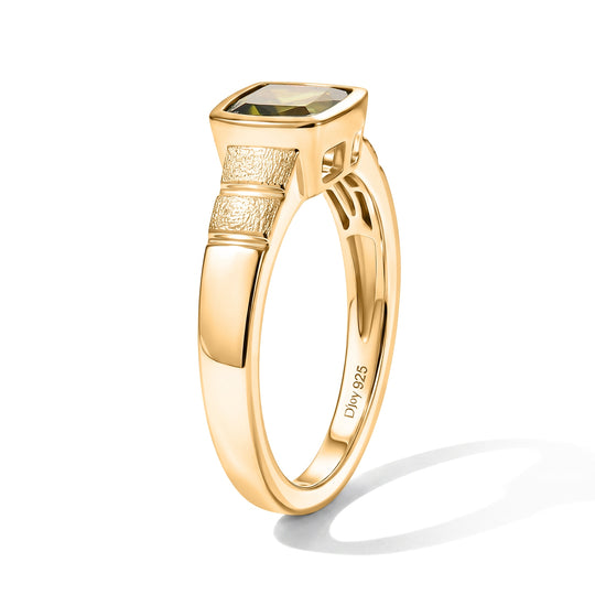 D'Joy Peridot Arizona Ring 925 Silber 750 Gelbgold vermeil (Größe 21.00) ca. 1,20 ct
