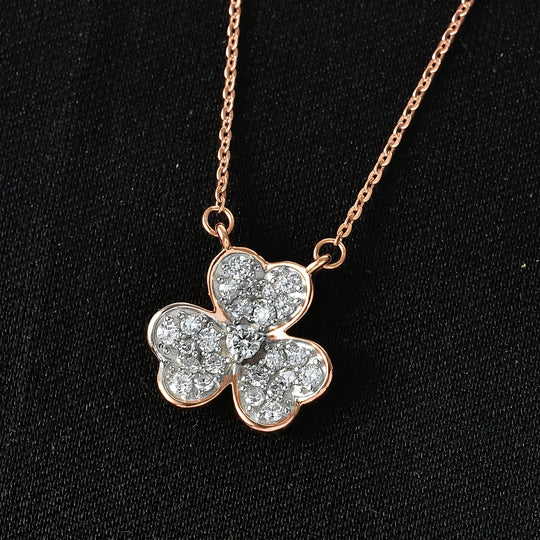 LUXURIANT DIAMOND - Lab Grown Diamant SI-GH Halskette ca. 50 cm 925 Silber Rhodiniert ca. 0,50 ct.