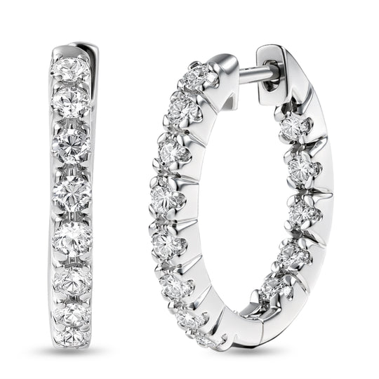 LUXURIANT DIAMOND - Lab Grown Diamant SI-GH Ohrringe 925 Silber 750 Roségold vermeil ca. 1,00 ct.