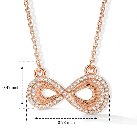 LUXURIANT DIAMOND - Lab Grown Diamant SI-GH Halskette ca. 50 cm 925 Silber 750 Roségold vermeil ca. 0,25 ct.