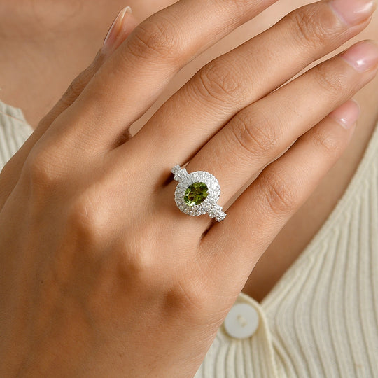 D'Joy AA, Moissanit Ring 925 Silber Rhodiniert (Größe 17.00) (10-16 Werktage Lieferzeit) ca. 1,94 ct