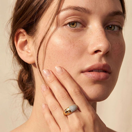 LUXURIANT DIAMOND - Lab Grown Diamant SI-GH Ring 925 Silber Rhodiniert (Größe 21.00) ca. 0,49 ct