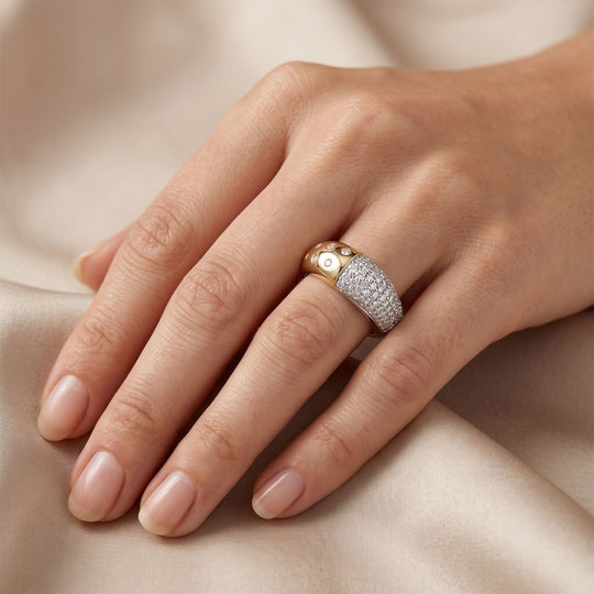 LUXURIANT DIAMOND - Lab Grown Diamant SI-GH Ring 925 Silber Rhodiniert (Größe 21.00) ca. 0,49 ct