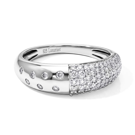 LUXURIANT 0,50 ct. SGL zertifizierter SI-GH Labor Diamant Ring, 925 Silber rhodiniert