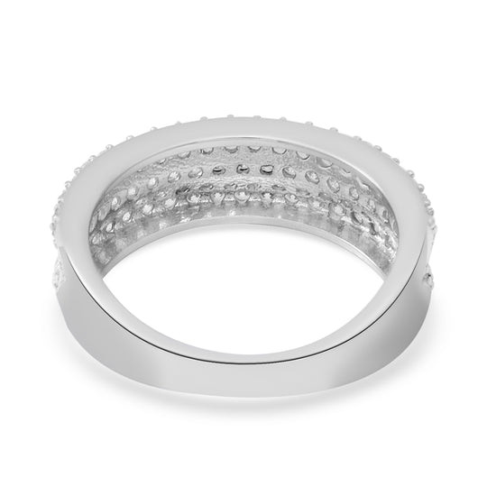 Lustro Stella - weißer Zirkonia Ring, 925 Silber rhodiniert (Größe 20.00) ca. 0.93 ct