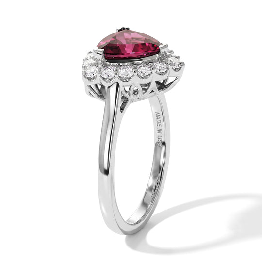 D'Joy AA Farbwechsel Granat, Moissanit Ring 925 Silber Rhodiniert (Größe 17.00) (10-16 Werktage Lieferzeit) ca. 3,00 ct