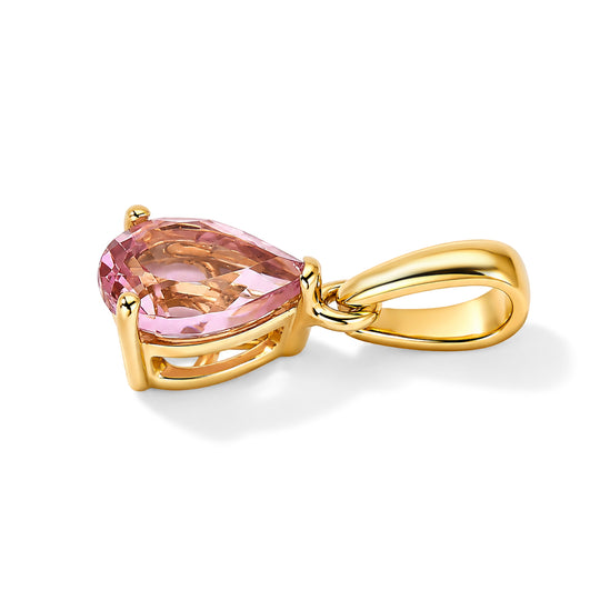 D'Joy AA Blush Turmalin Anhänger 925 Silber 750 Gelbgold vermeil ca. 0.81 ct