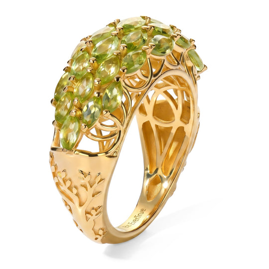 EverTrue Peridot Arizona Ring, Bronze mit Gelbgold E-Beschichtung - 3,30 ct.