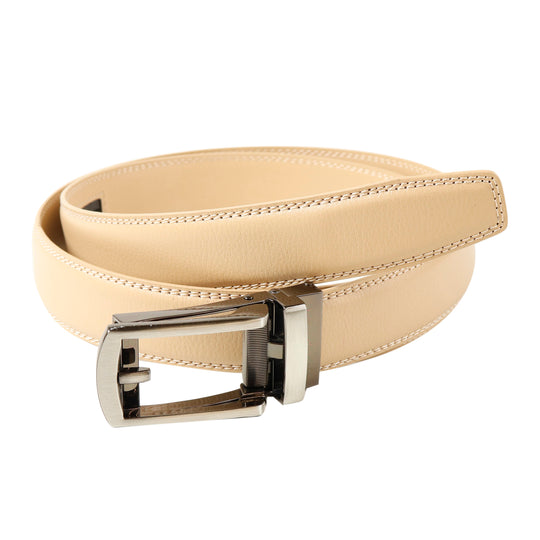 Gürtel mit Click-System aus echtem Leder, Breite: ca. 3 cm, Schwarz