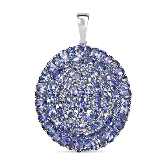 Natürlicher, mehrfarbiger Turmalin-Anhänger, 925 Silber platiniert ca. 20.00 ct