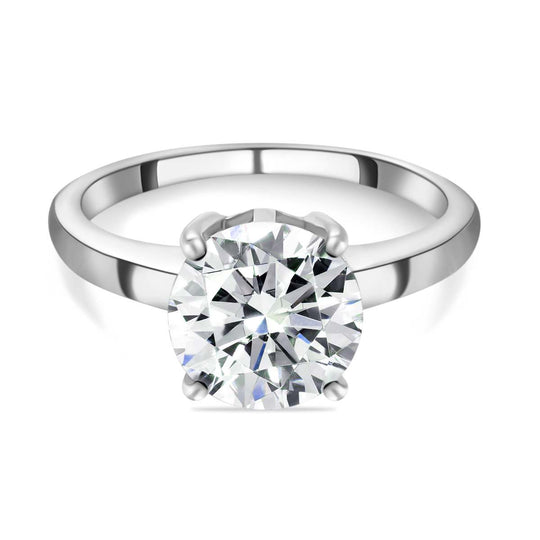VS Moissanit Ring 925 Silber Platiniert (Größe 17.00) ca. 2,06 ct