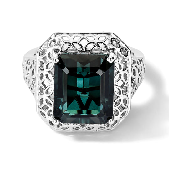 D'Joy Alexandrit Quarz Triplette Ring 925 Silber Rhodiniert (Größe 21.00) ca. 6,71 ct