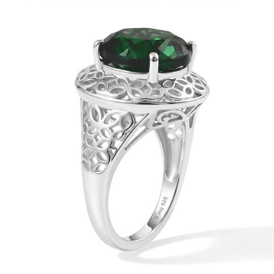 D'Joy Alexandrit Quarz Triplette Ring 925 Silber Rhodiniert (Größe 21.00) ca. 6,76 ct