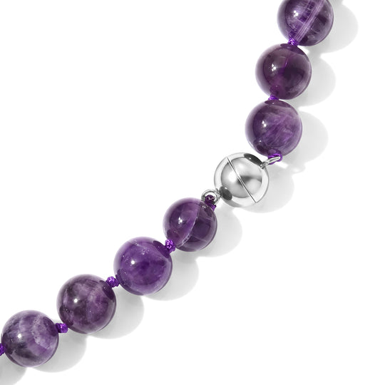 Zweifarbiger Amethyst Halskette ca. 50 cm 316L Edelstahl ca. 310,00 ct.