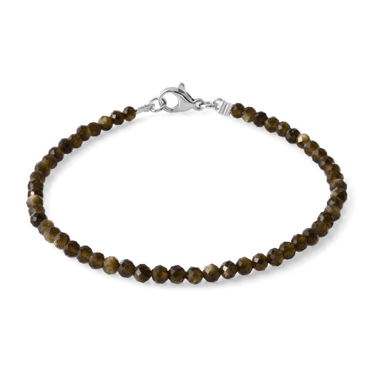 Schwarzer Spinell Armband ca. 19 cm 316L Edelstahl ca. 15,00 ct.