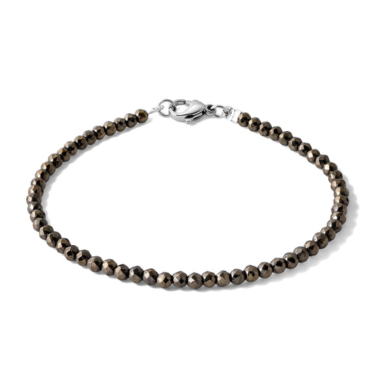 Goldenes Glasachat 19cm Armband, 316L Edelstahl - 10 ct.