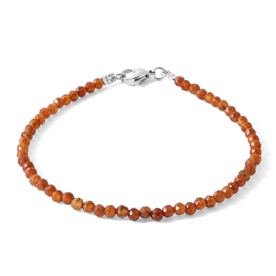 Goldenes Glasachat 19cm Armband, 316L Edelstahl - 10 ct.