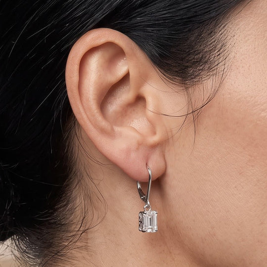 D'Joy Moissanit Ohrringe, 925 Silber rhodiniert - 1,30 ct.