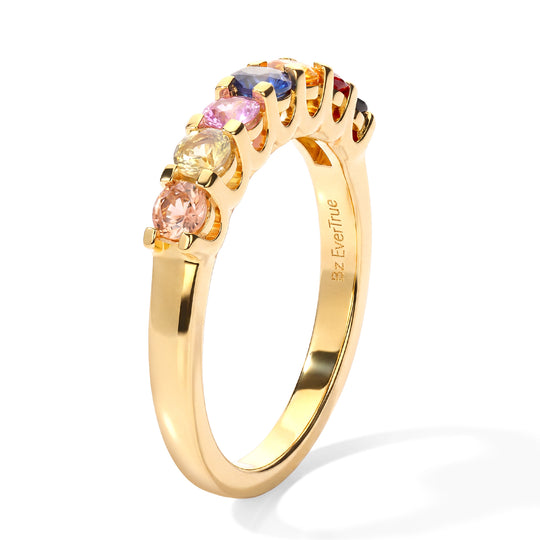 EVER TRUE Mehrfarbiger Saphir Ring Reine Bronze (Größe 21.00) ca. 1.06 ct