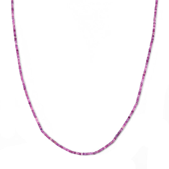 Mehrfarbiger Saphir Halskette ca. 45 cm 316L Edelstahl ca. 23.50 ct