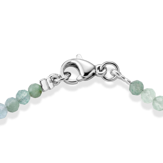 EverTrue grünes Erdbeerquarz 19cm Armband, 316L Edelstahl mit Platin E-Beschichtung - 12,25 ct.