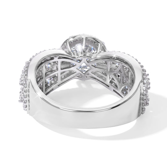 LUXURIANT DIAMOND - Lab Grown Diamant VS-EF Ring 925 Silber Rhodiniert (Größe 19.00) (10-15 Werktage Lieferzeit) ca. 2.00 ct