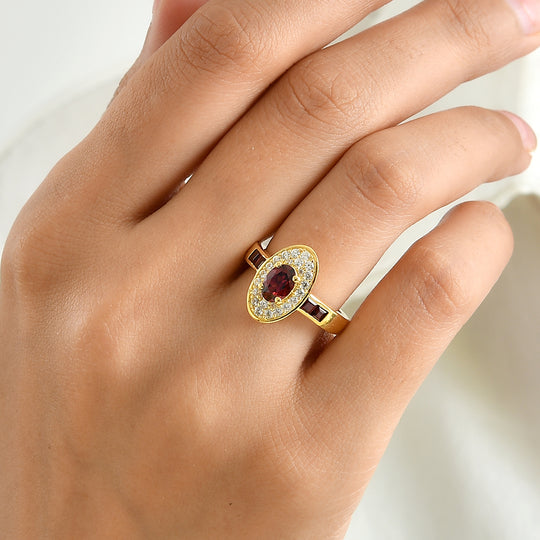 EVER TRUE Mosambik Granat Ring Reine Bronze (Größe 20.00) ca. 1,97 ct