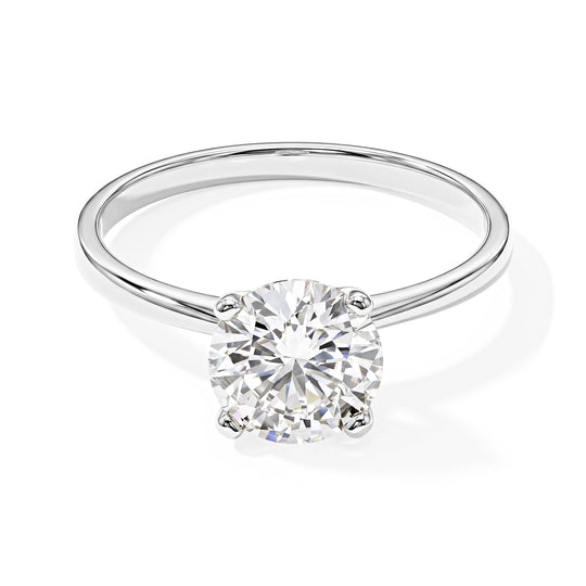 D'Joy GRA Zertifiziert Moissanit Ring 925 Silber 750 Gelbgold vermeil (Größe 18.00) ca. 2.00 ct