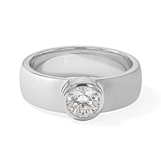 D'Joy Moissanit Ring 925 Silber Rhodiniert (Größe 19.00) ca. 1,00 ct