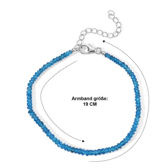 D'Joy AAA Neon Apatit Armband ca. 19 cm 925 Silber Rhodiniert ca. 15,00 ct.