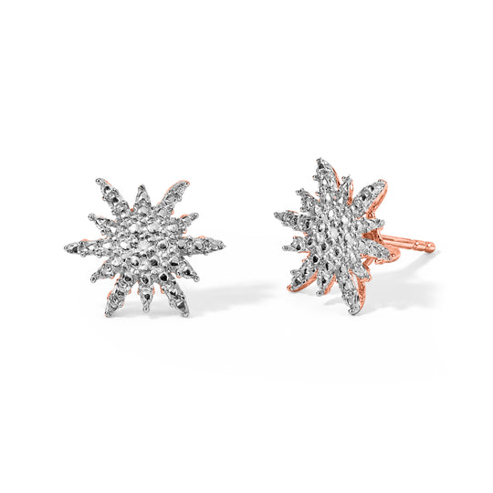 D'Joy Weißer Diamant Ohrringe 925 Silber Platiniert ca.