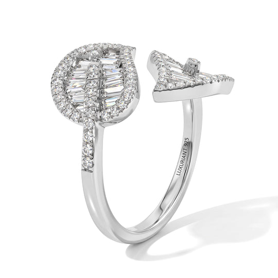 LUXURIANT DIAMOND - Lab Grown Diamant SI-GH Ring 925 Silber Rhodiniert (Größe 20.00) ca. 1.50 ct