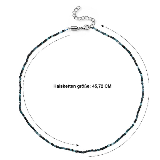 Rosa Turmalin Halskette ca. 45 cm 316L Edelstahl (5-7 Werktage Lieferzeit) ca. 23,00 ct.