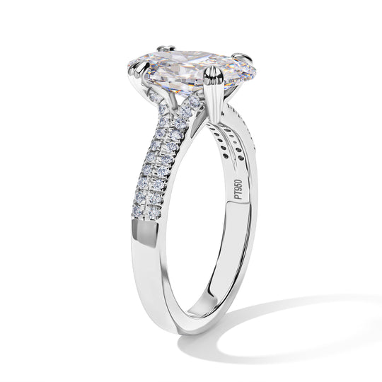 LUXURIANT DIAMOND - Lab Grown Diamant SGL zertifiziert VS-EF Ring 950 Platin (Größe 18.00) ca. 3,01 ct